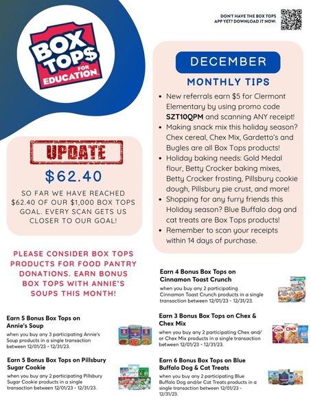 PTA Box Tops for Education Flier