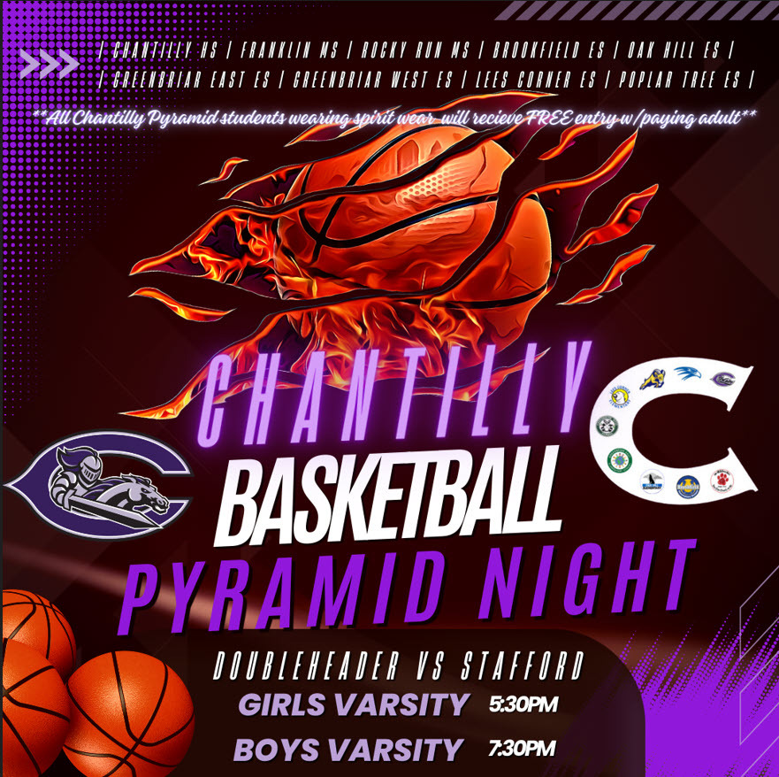 Chantilly basketball flyer