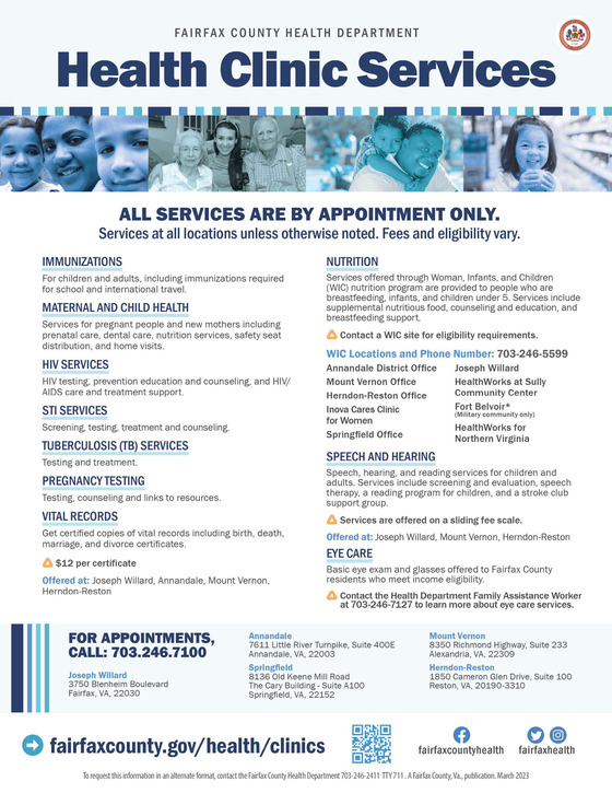 Clinic Services flyer