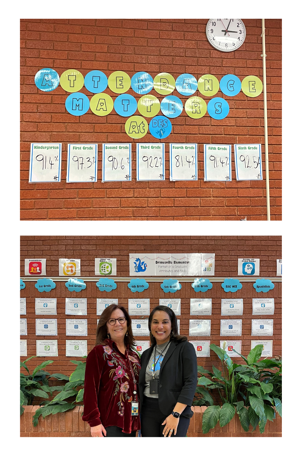 Dranesville ES visit photo collage