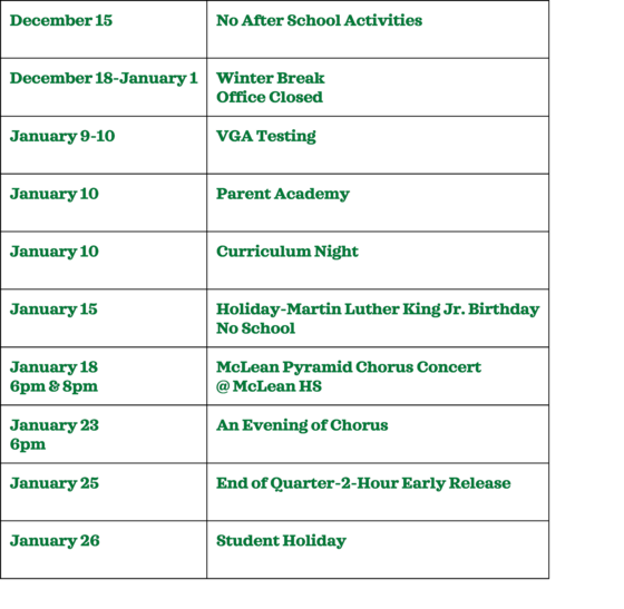 Calendar Events