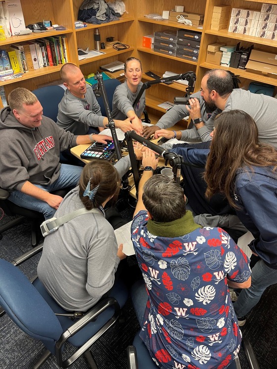 Administration records their first podcast today