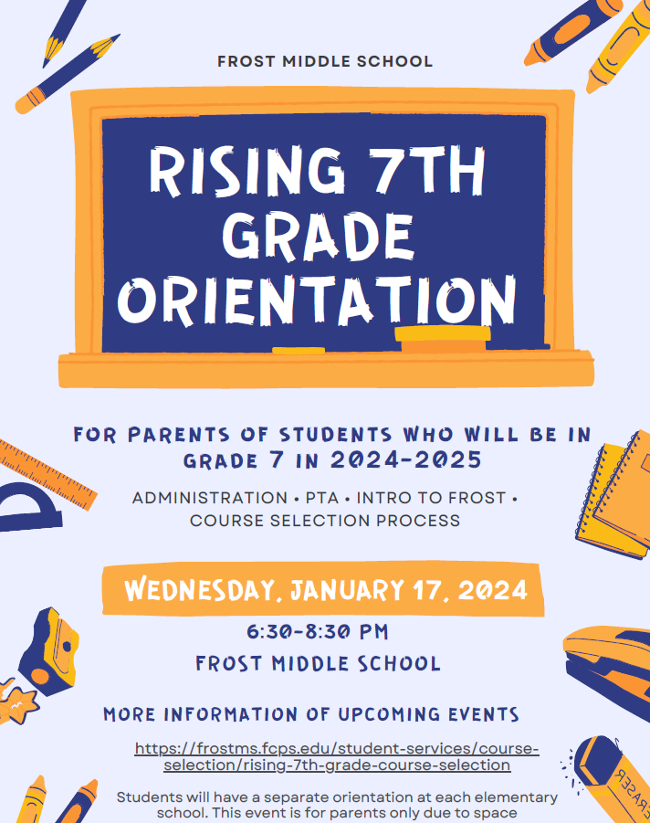 Front MS Rising 7th Grade Orientation Flyer
