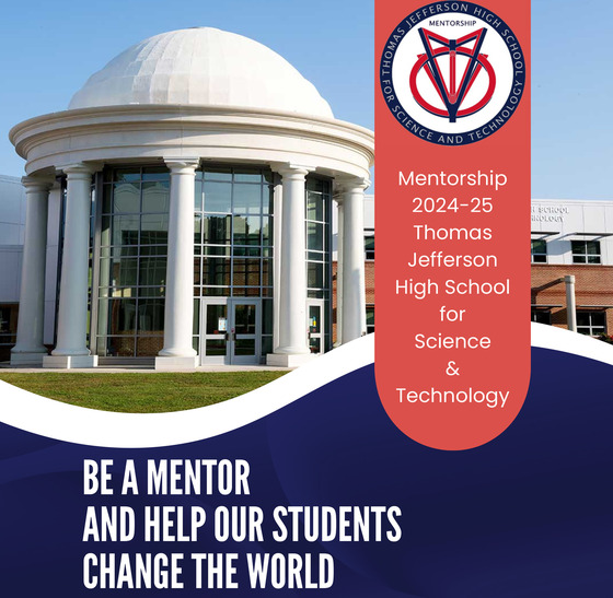 Flyer for TJHSST Mentorship program 2024-25
