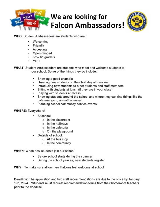 Falcon Ambassadors