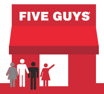 Five Guys Restaurant Night