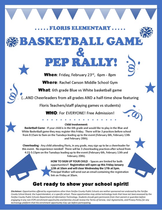 PTA Pep Rally and Basketball Game 