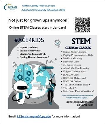 Graphic ACE 4 KIDS STEM classes
