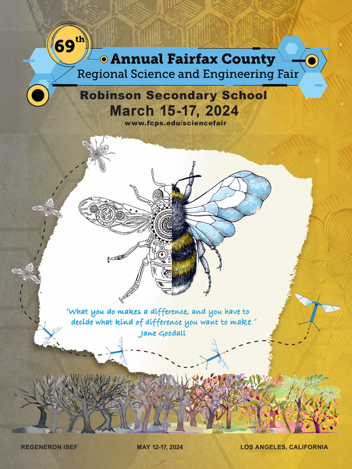 Science fair poster featuring bees