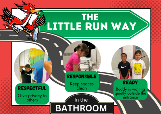 Little Run Way Bathroom Poster