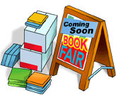 An image says Book Fair coming soon!