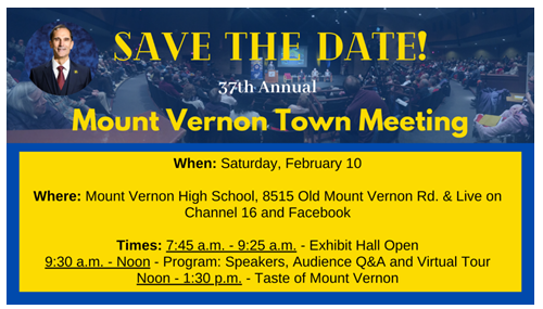 37th Annual Mount Vernon Town Hall Flyer