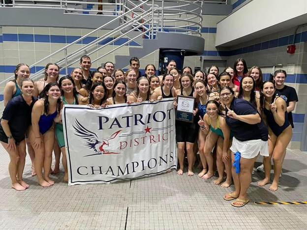 Girls Swim and Dive Patriot District Champions