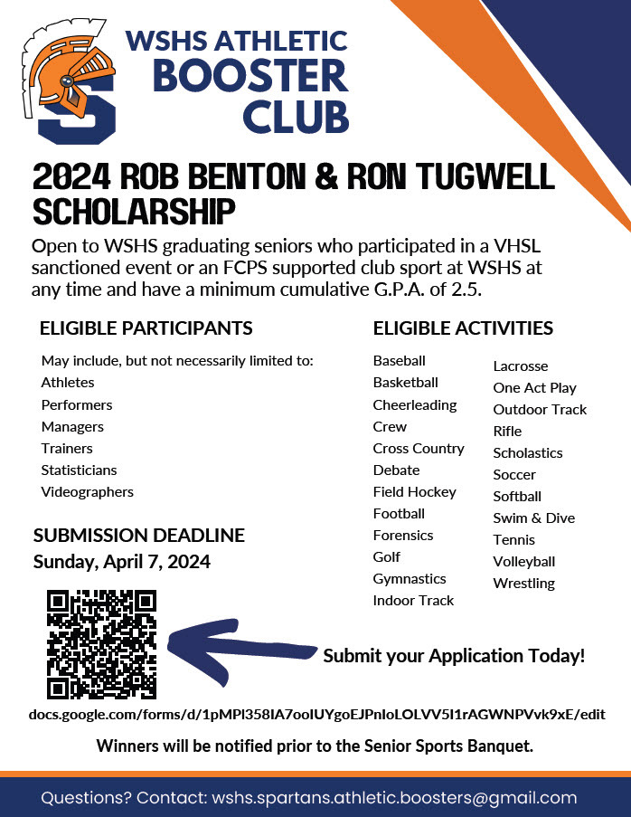 WSHS Athletic Boosters Scholarship