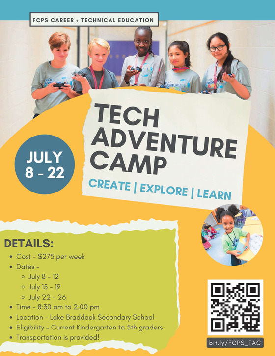 1-FCPS Tech Adv Camp 2024 flyer