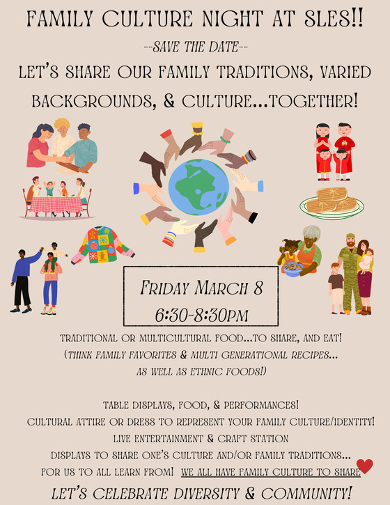 SLES Culture and Family Night flyer