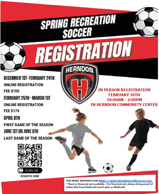 Soccer flyer in English
