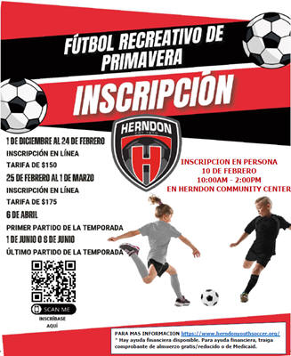 registration open for Herndon Youth soccer