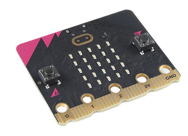 a photo of a micro:bit processor.