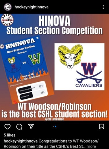 Ice Hockey Student Section Competition Flyer