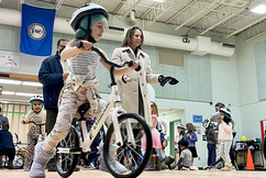 Learning to ride a bike is easier without pedals.