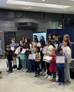 Photo of Haycock ES artists in Dulles Youth Art Walk