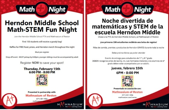Math-STEM Fun Night Flyer