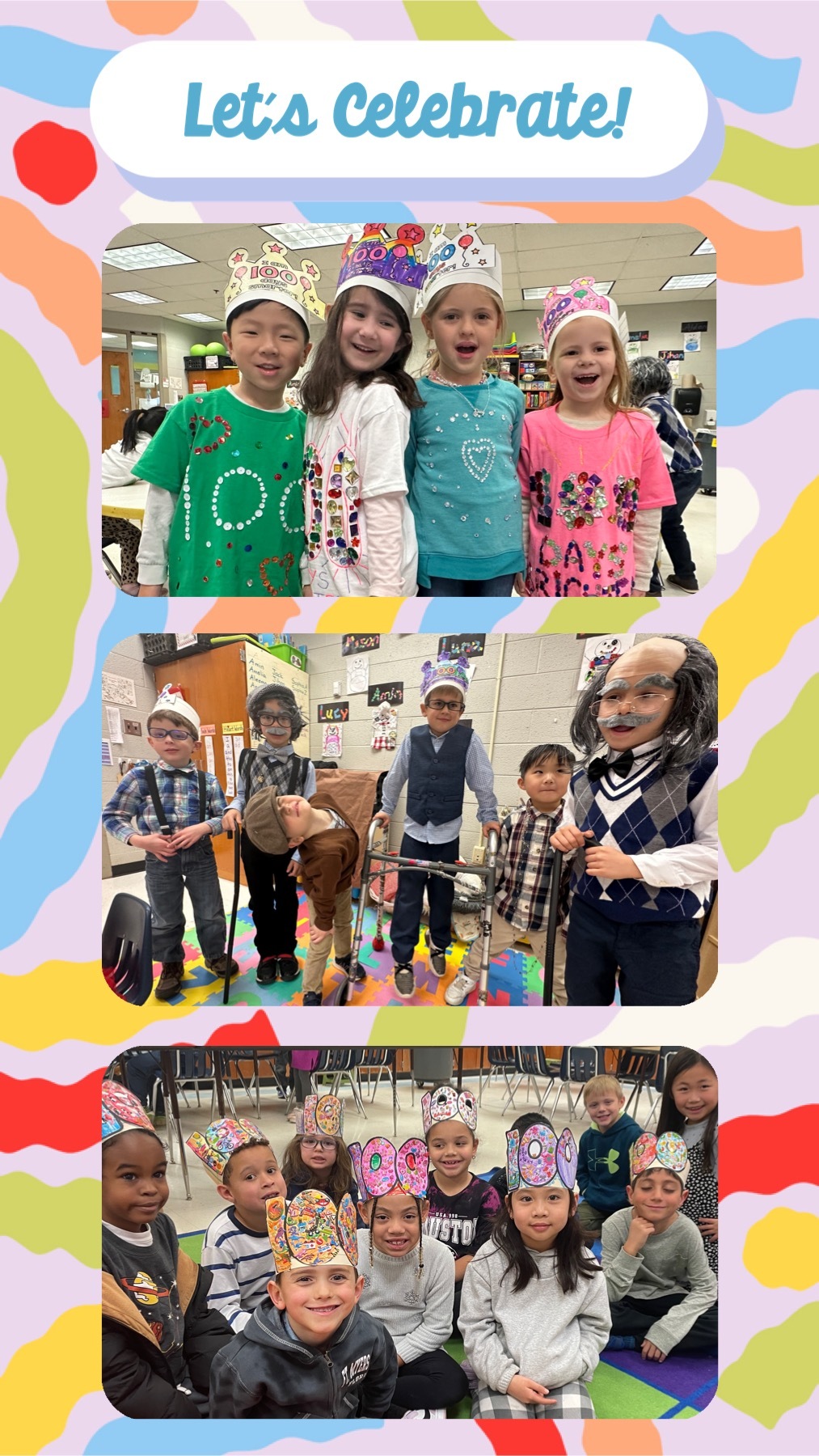 Students  had fun celebrating the 100th day of school.