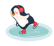 penguin ice skate