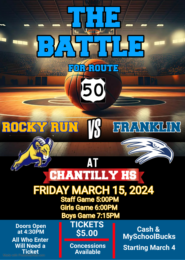 Rocky Run vs Franklin Basketball