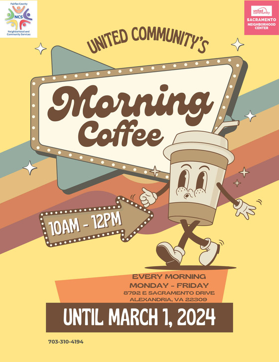 United Community's Free Morning Coffee Flyer