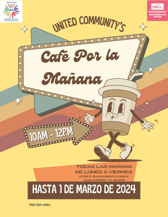 United Community's Free Morning Coffee Spanish Flyer
