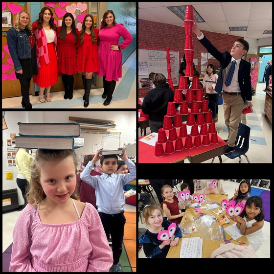 3rd grade students and staff dressed up and learned about good manners on Valentines Day.