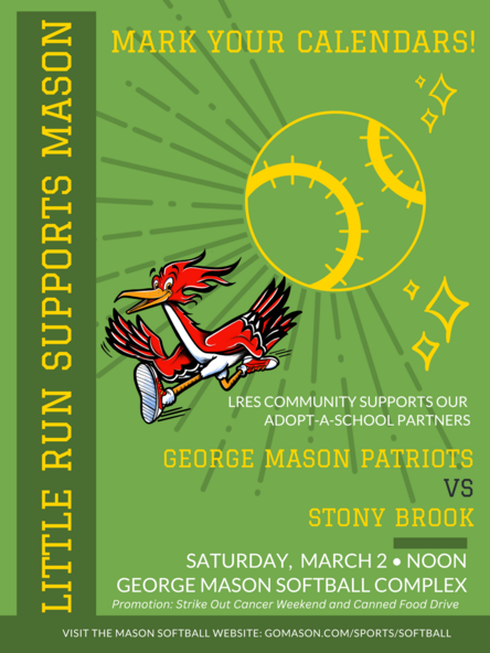 Mason Softball Flyer for March 2