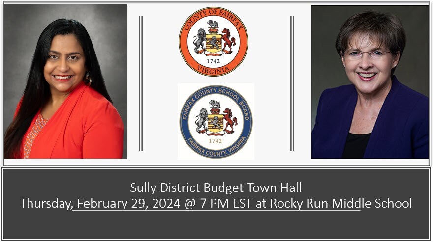 Sully District Budget Town Hall flier