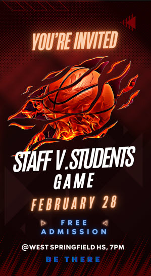 Staff v. students basketball game
