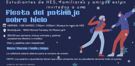 Skate night flyer in spanish