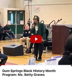 Gum Springs Black History Month Poem Recitation