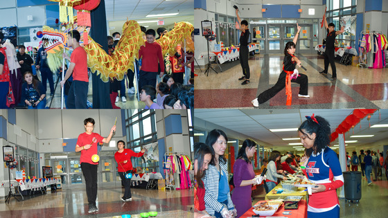 Collage of photos from PTSA's Lunar New Year celebration