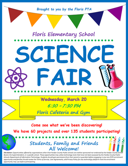 PTA Science Fair- come see our experiments 