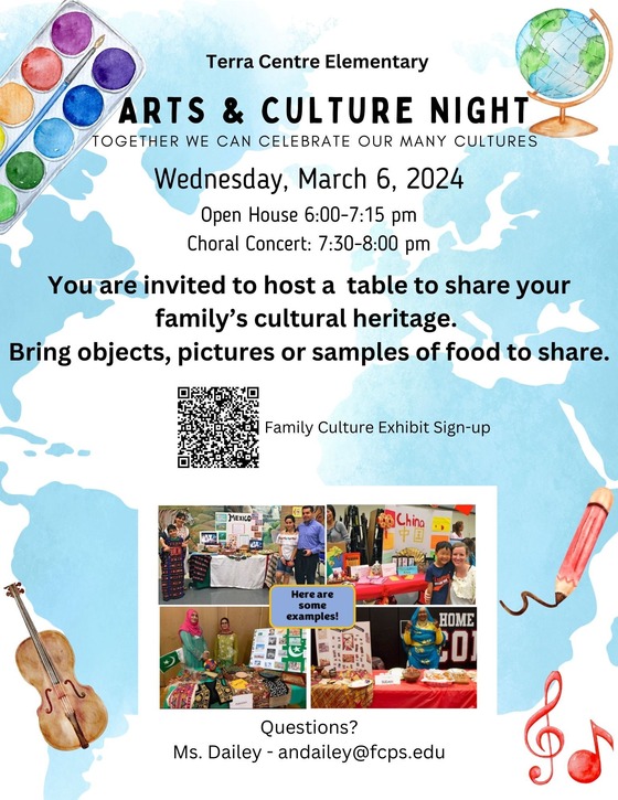 Arts & Culture Night Family Display Flyer