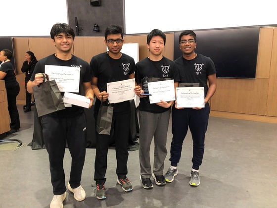 Computer Team poses with their trophies at University of Maryland High School Programming Competition