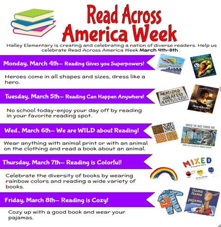 read across america spirit week graphic