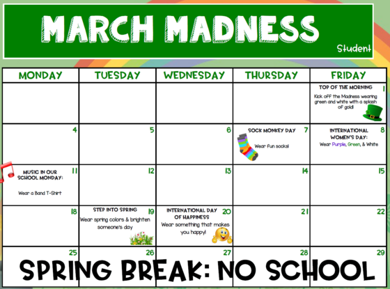 march madness calendar