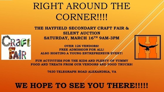 Hayfield Craft Fair Saturday March 13