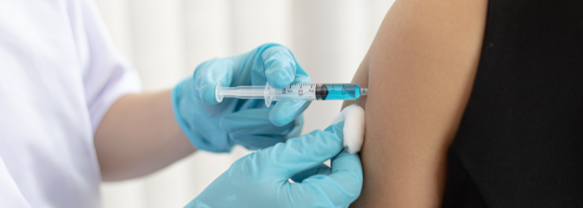 photo of arm getting an immunization