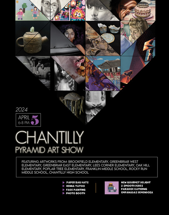 Chantilly Pyramid Art Show Flier