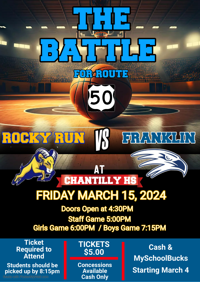 Battle of Route 50 Basketball Flier