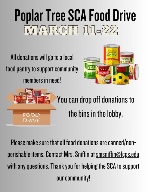 SCA Canned Food Drive