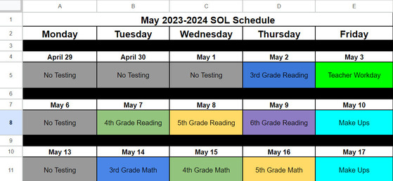 SOL schedule